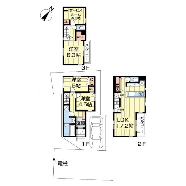 江戸川区篠崎町432⑦　１号棟 間取り図画像