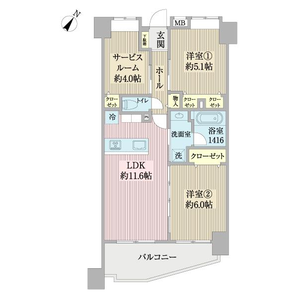 ローズガーデン行徳壱番館（0204） 間取り図画像