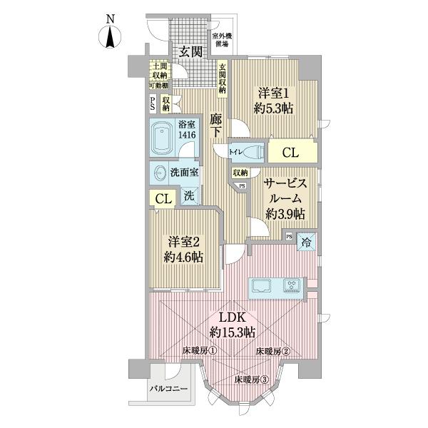 ライオンズアーバンシティ木場 間取り図画像