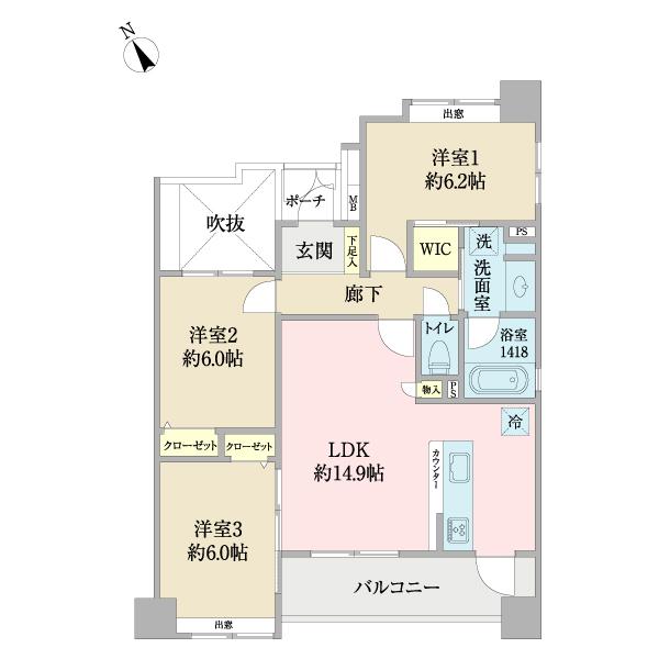 ゼファー葛西ステーションフロント 間取り図画像
