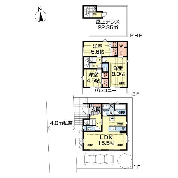 飯山満　新築戸建 間取り図画像