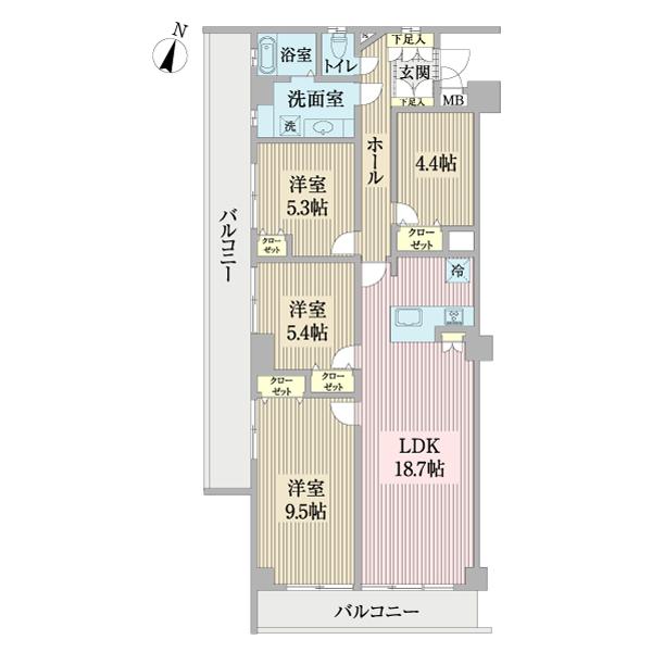 ルネ南市川 間取り図画像