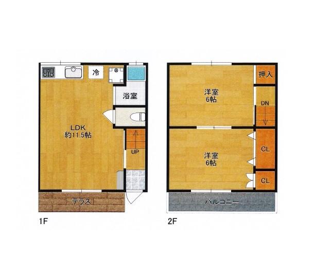 相之川テラスハウス 間取り図画像