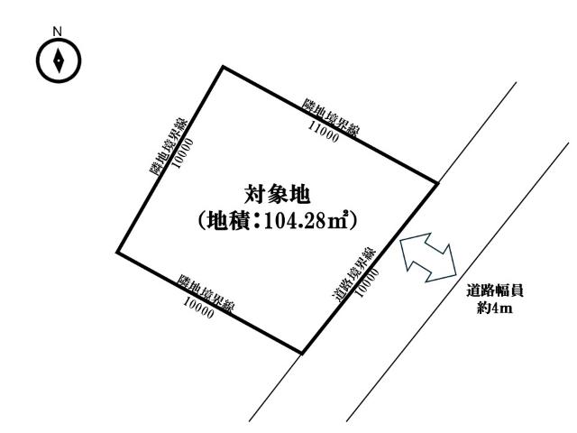 久米川町二丁目土地 区画図