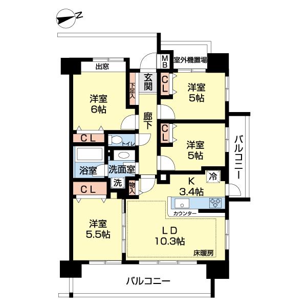 クレアホームズ船橋本町ハイライズ（1109） 間取り図画像
