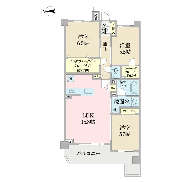 クレストフォルム生田グランヒルズ（0501） 間取り図画像