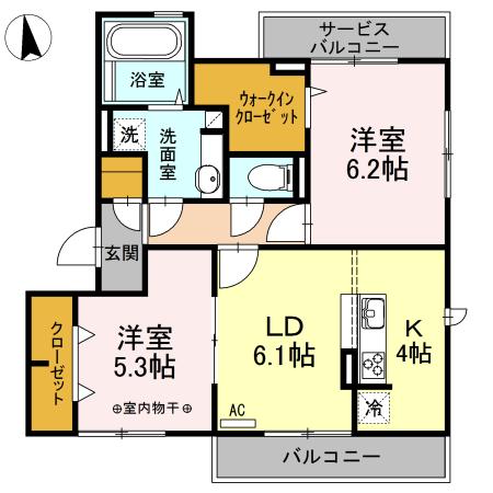 グランドゥール　シャルマン 間取り図画像