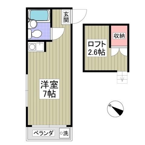 ペンション竹ノ塚（208） 間取り図画像