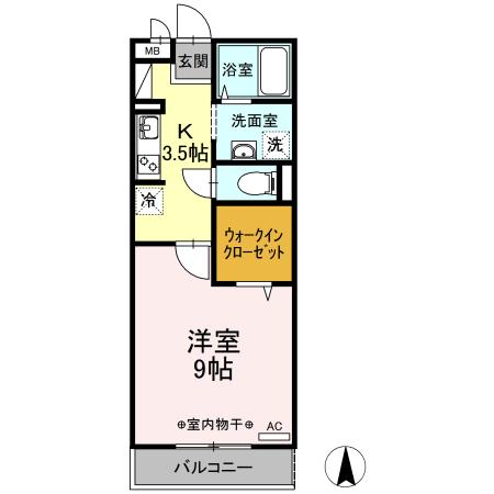 エスポワール西新井（308） 間取り図画像