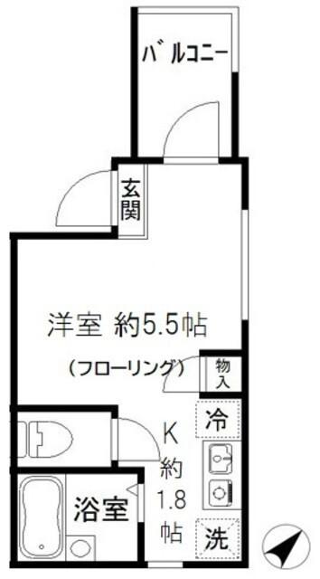 ＭＥＬＤＩＡ梅田 Ｂ 間取り図画像