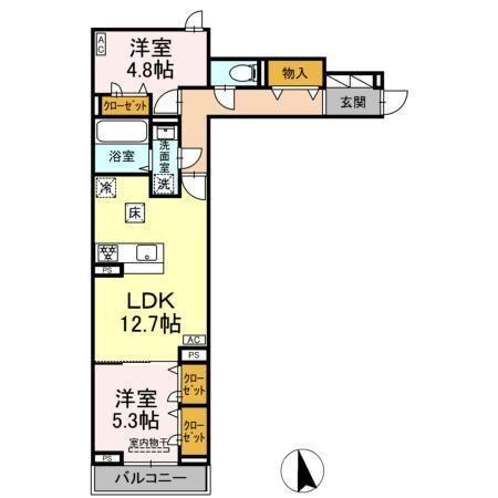 セレスティア竹の塚Ⅱ 間取り図画像