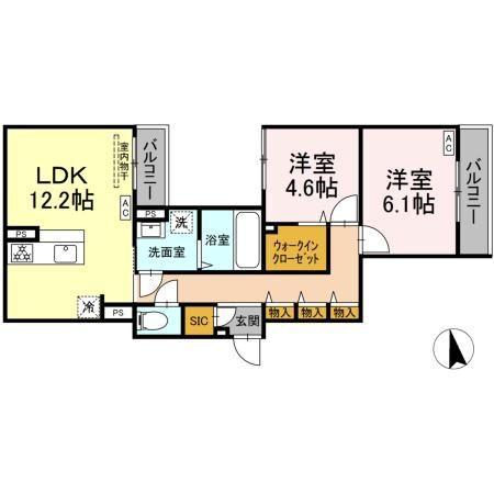 セレスティア竹の塚Ⅱ 間取り図画像
