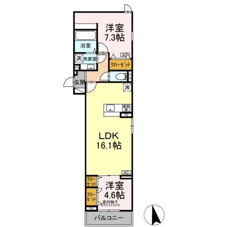 セレスティア竹の塚Ⅱ 間取り図画像