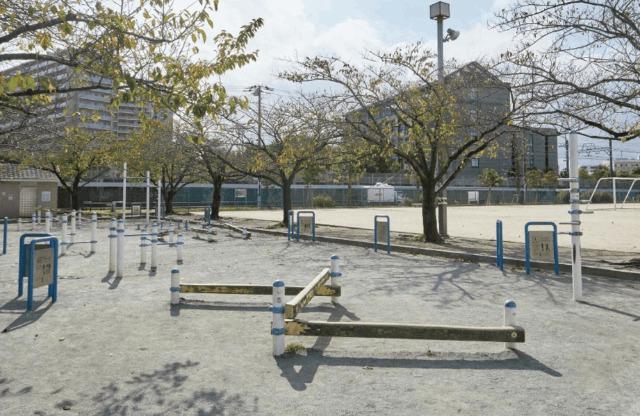 千住スポーツ公園：614m