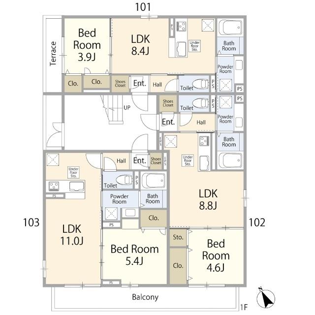 建築中につき変動あり