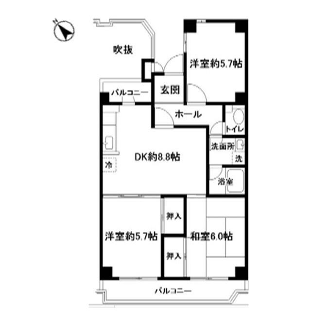 ＨＭＣあざみ野（604） 間取り図画像