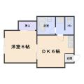 バス・トイレ別、１DKのお部屋です。