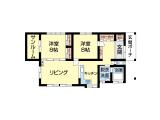 ９１．０９㎡、２ＬＤＫの平屋戸建です。