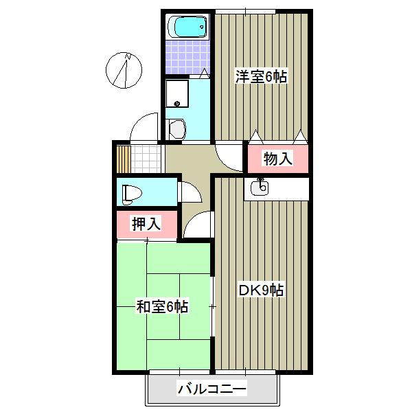 アモールＫＡＺＡＭＡ（202） 間取り図画像