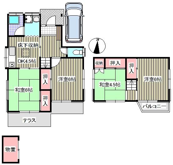 行田市城西３丁目Ｙ邸貸家（1） 間取り図画像