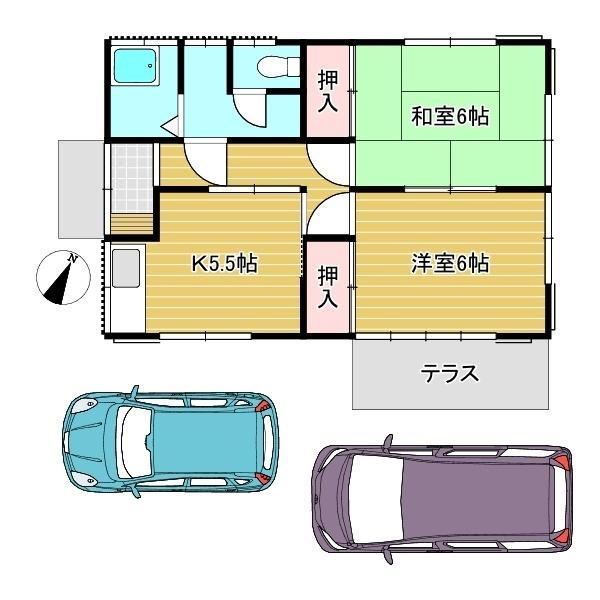 堀口貸家（E1） 間取り図画像