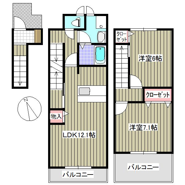 プリュジュール（205） 間取り図画像