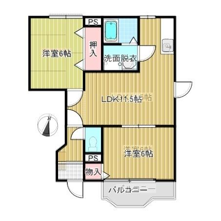 コスモスⅡ（103） 間取り図画像