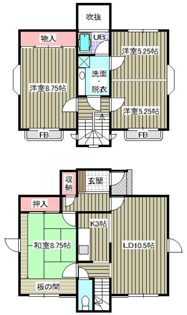 行田市谷郷３戸建 間取り図画像
