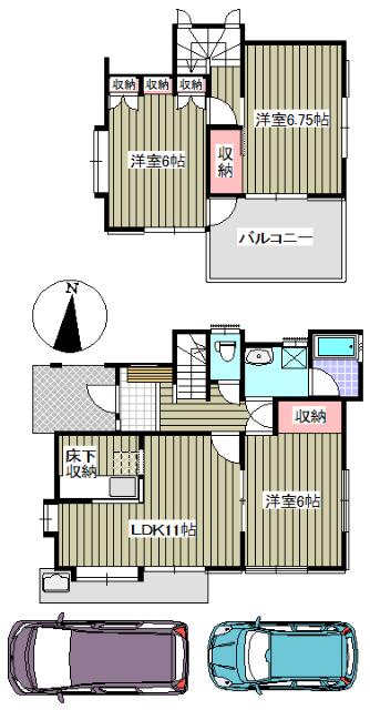 行田市向町中古戸建 間取り図画像
