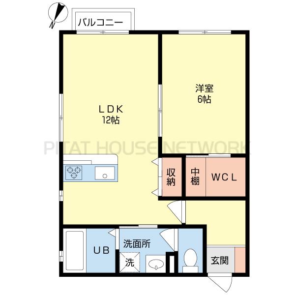 角部屋1LDK