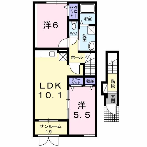 エスペランサⅠ（202） 間取り図画像