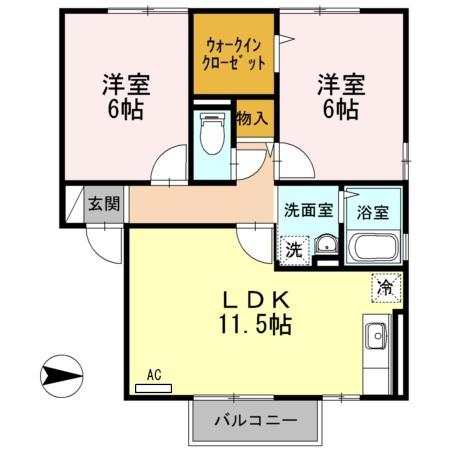 デラルーナ（202） 間取り図画像