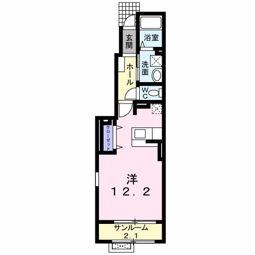 エアーウエスト（104） 間取り図画像