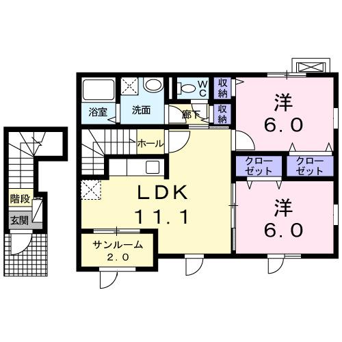 エテルノ　ブライト（203） 間取り図画像