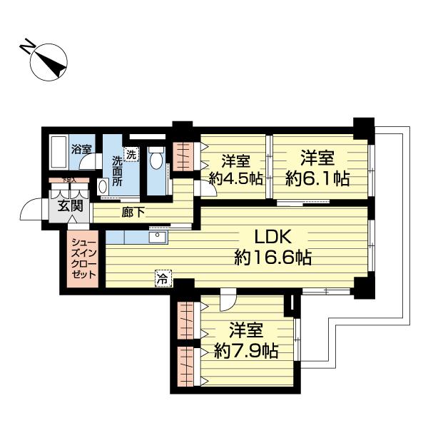 パルステージ関屋Ⅱ（605） 間取り図画像