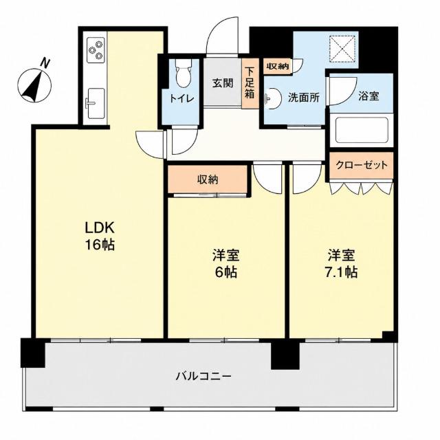 アデニウムタワー萬代橋（2205） 間取り図画像