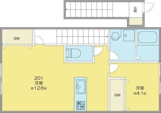 Maison de Rich（201） 間取り図画像