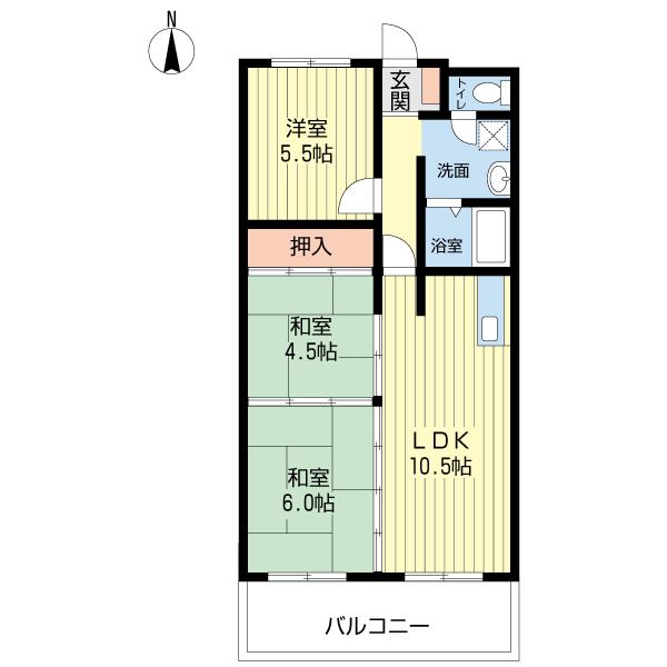アルベール本町（603） 間取り図画像