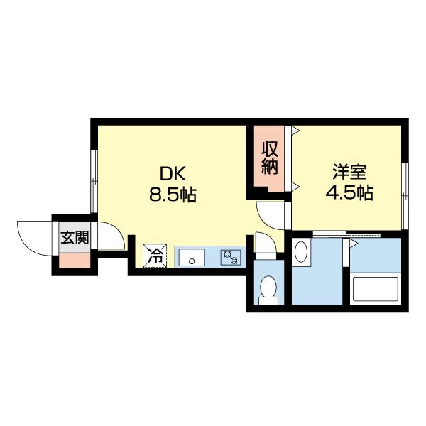 イーリッチテラス関屋本村（102） 間取り図画像