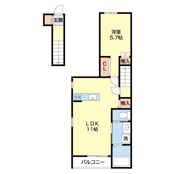 グレース沼垂東（206） 間取り図画像