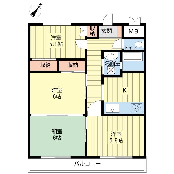 ハイム上所（0301） 間取り図画像