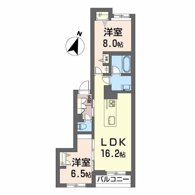 ベレオ上所（101） 間取り図画像