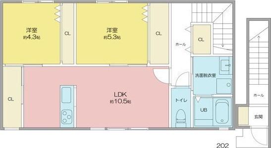 モントまるやまA（202） 間取り図画像