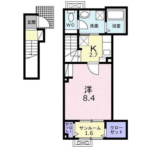 グリーンピア　Ａ（202） 間取り図画像