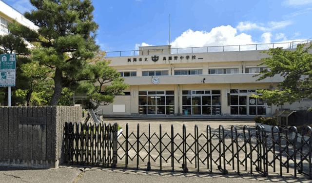 新潟市立鳥屋野中学校：1050m