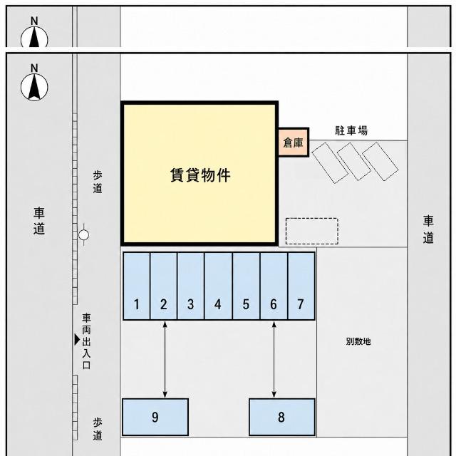 東区北葉町貸事務所・貸店舗（0） 駐車場