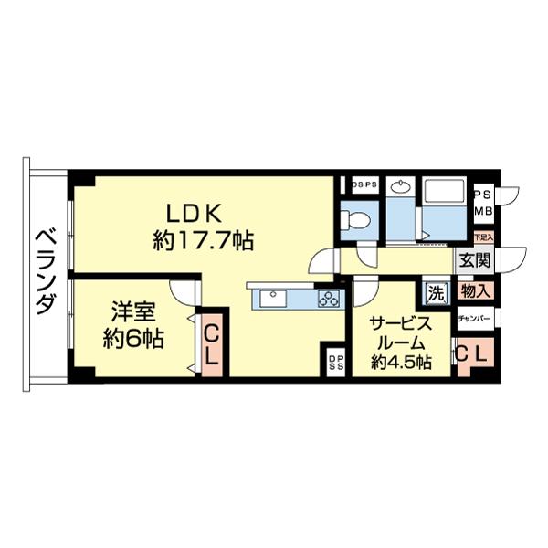 チサンマンション新潟 間取り図画像