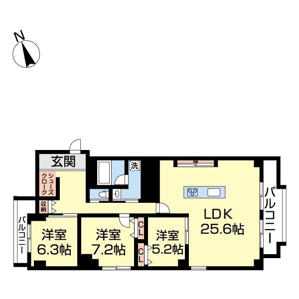 メゾン八千代（305） 間取り図画像
