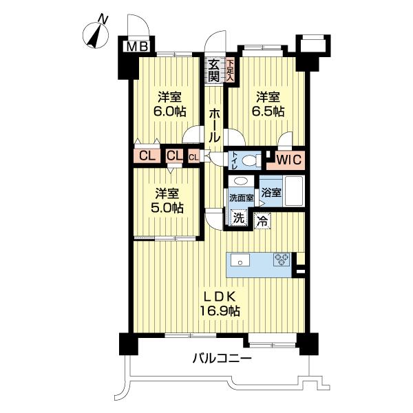 ダイアパレス女池 間取り図画像
