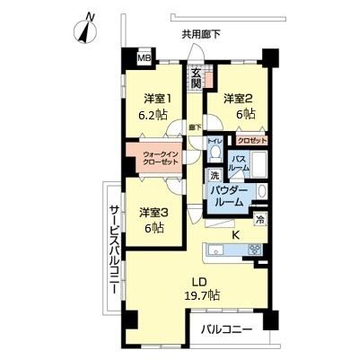 アルファスマート女池上山 間取り図画像